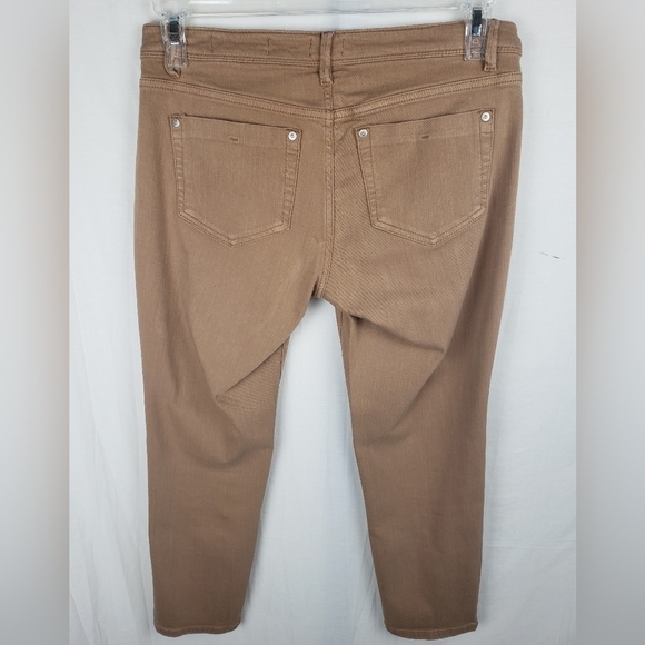 J.Jill Denim Authentic Fit Slim Ankle Tan Pants Sz 6 - Picture 4 of 8